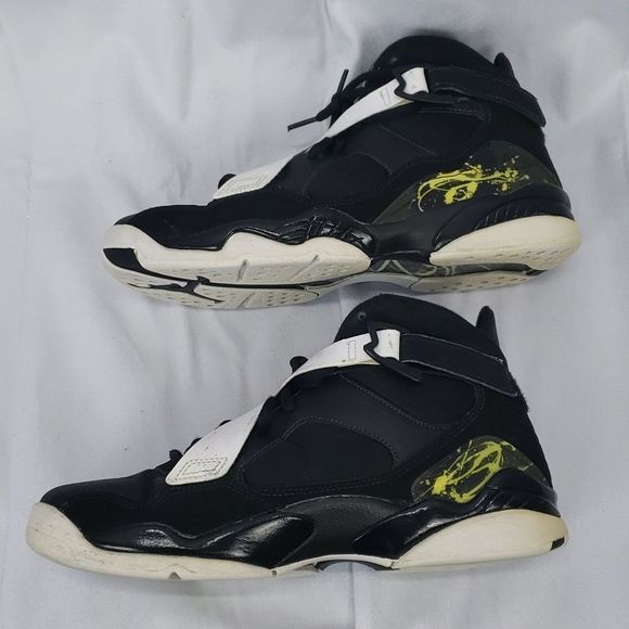 NIKE Jordan 8.0 GS Dark Charcoal shoes. Size 7Y. Unisex. Black/white - Picture 4 of 9